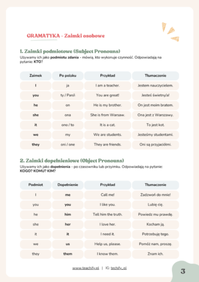 Personal pronouns - P2